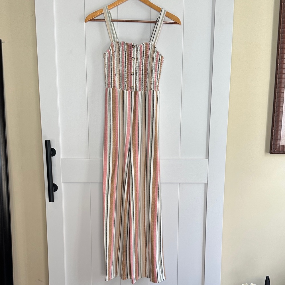 No Boundaries Multicolor Striped Jumpsuit Tween Size Small
